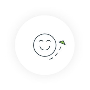 Happy employee icon